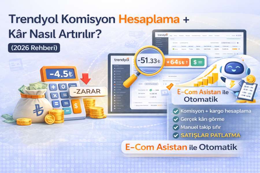 Trendyol Komisyon Hesaplama + Kâr Nasıl Artırılır? (2026 Rehberi)